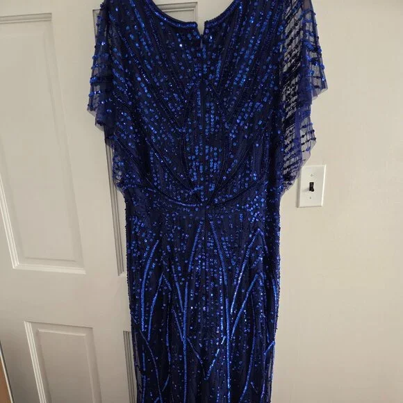 Adrianna Papel blue sequin dress size 16 - Picture 2 of 3